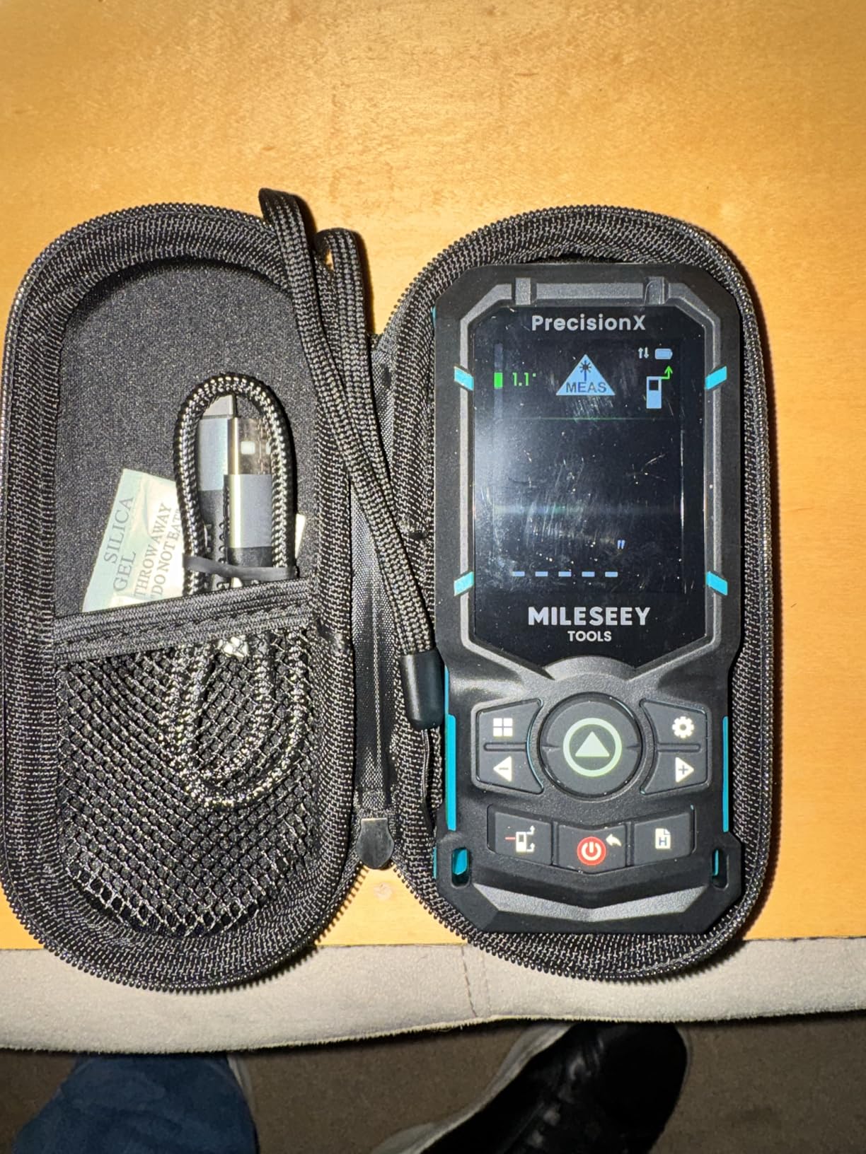 MILESEEY S50 Green-Beam Laser Distance Measure - 400ft Laser Measure, P2P, Side-Laser Alignment, Rechargeable, 2.4