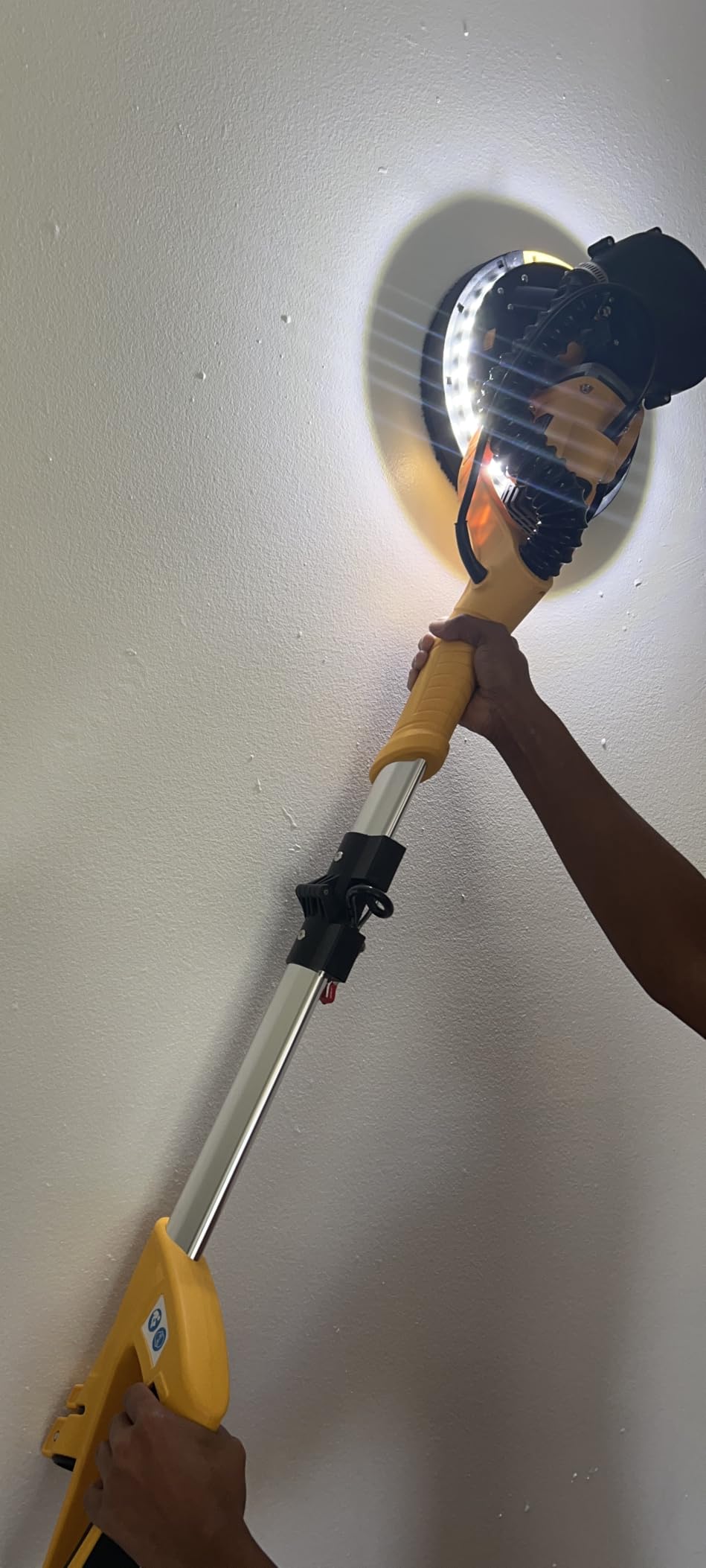 Drywall Sander Tool, KUPERIA 8.5 Amp Popcorn Ceiling Removal Tool, Orange | 7 Variable Speed 800-1800RPM, Electric Drywall Sander with Extendable Handle, LED Light, 6 Basic Sand Paper & 6 Grid Sandpaper customer photo 1
