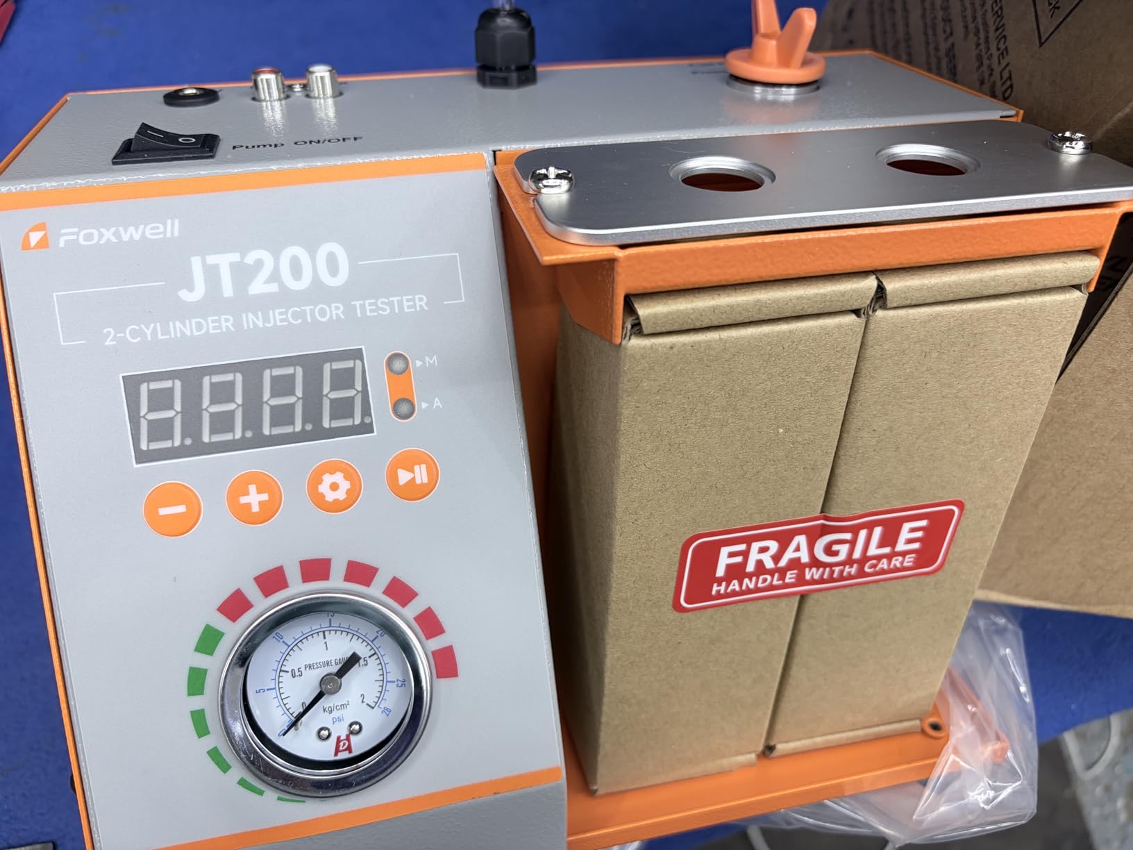 FOXWELL JT200 Fuel Injector Tester, Fix Engine Misfire & Rough Idle - Visualize Spray Pattern & Flow Rate, Fuel Injection System Tester Cleaner Diagnostic Tool for 6V/12V MPI Motorcycle & Car Injectors customer photo 2