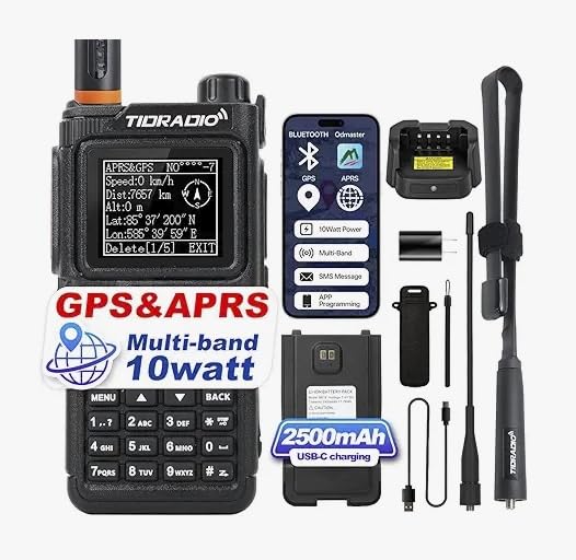 TIDRADIO TD-H9 10Watt Multi-Band GPS&APRS Ham Radio Capable of Bluetooth Connectivity; Wireless Programming; Frequency Spectrum Analysis;SMS Message Text; NOAA Weather Receiver Handheld Two Way Radio customer photo 2