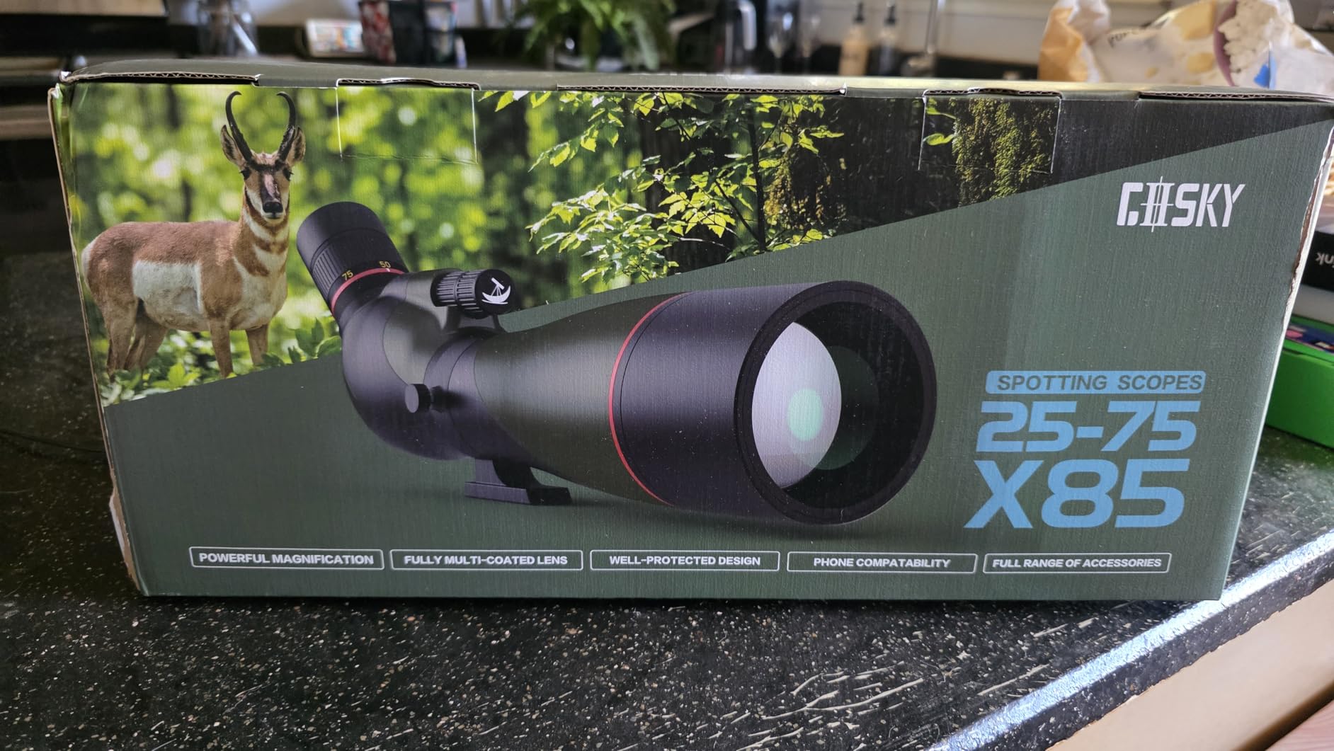 Gosky FalconPro Elite 25-75x85 Spotting Scope for Target Shooting | High Powered Upgrade Spotting Angled Scopes with Phone Adapter & Tripod for Bird Watching, Wildlife Viewing customer photo 2