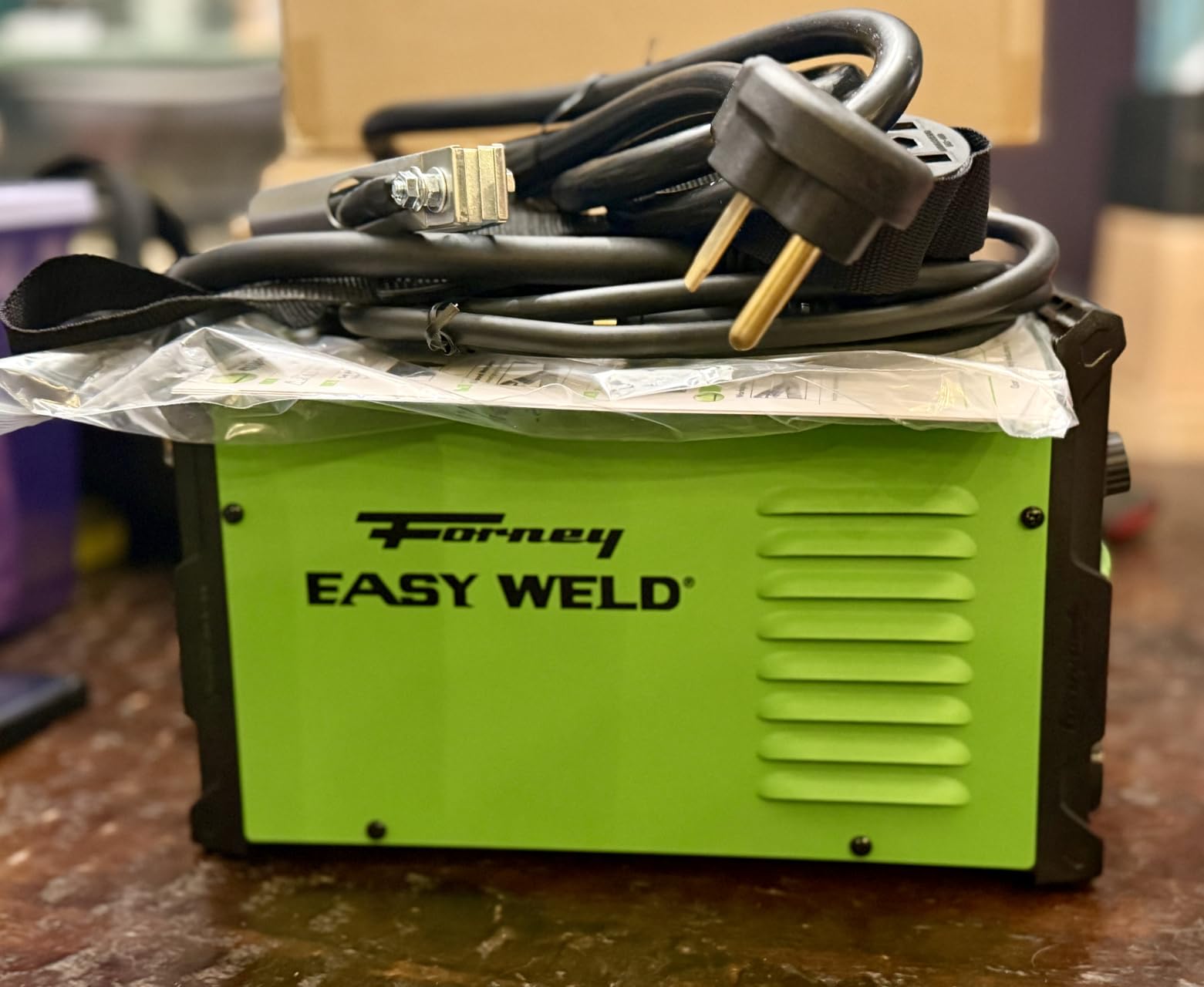Forney Easy Weld 280 160 ST-i Dual Voltage Stick and TIG Welder | 160A inverter arc welding machine runs on 120V or 230V power. Portable design for home, farm, and jobsite use. customer photo 1